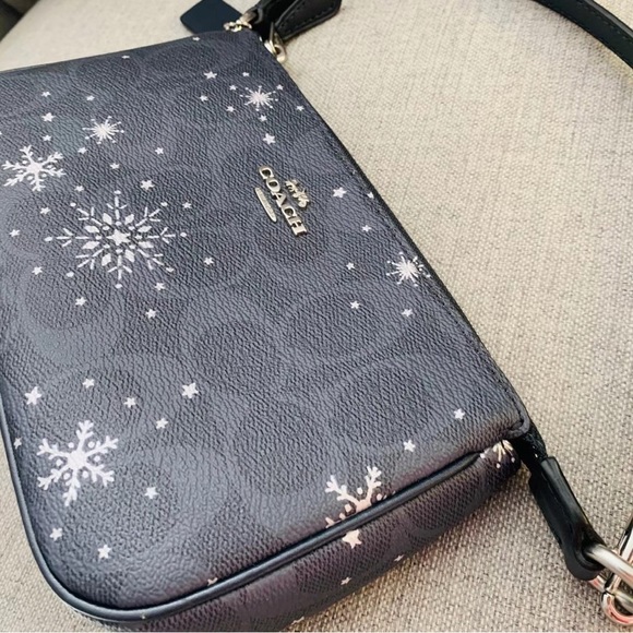 coach Nolita 19 In Signature Canvas With Snowflake Print c0091 - Picture 4 of 8